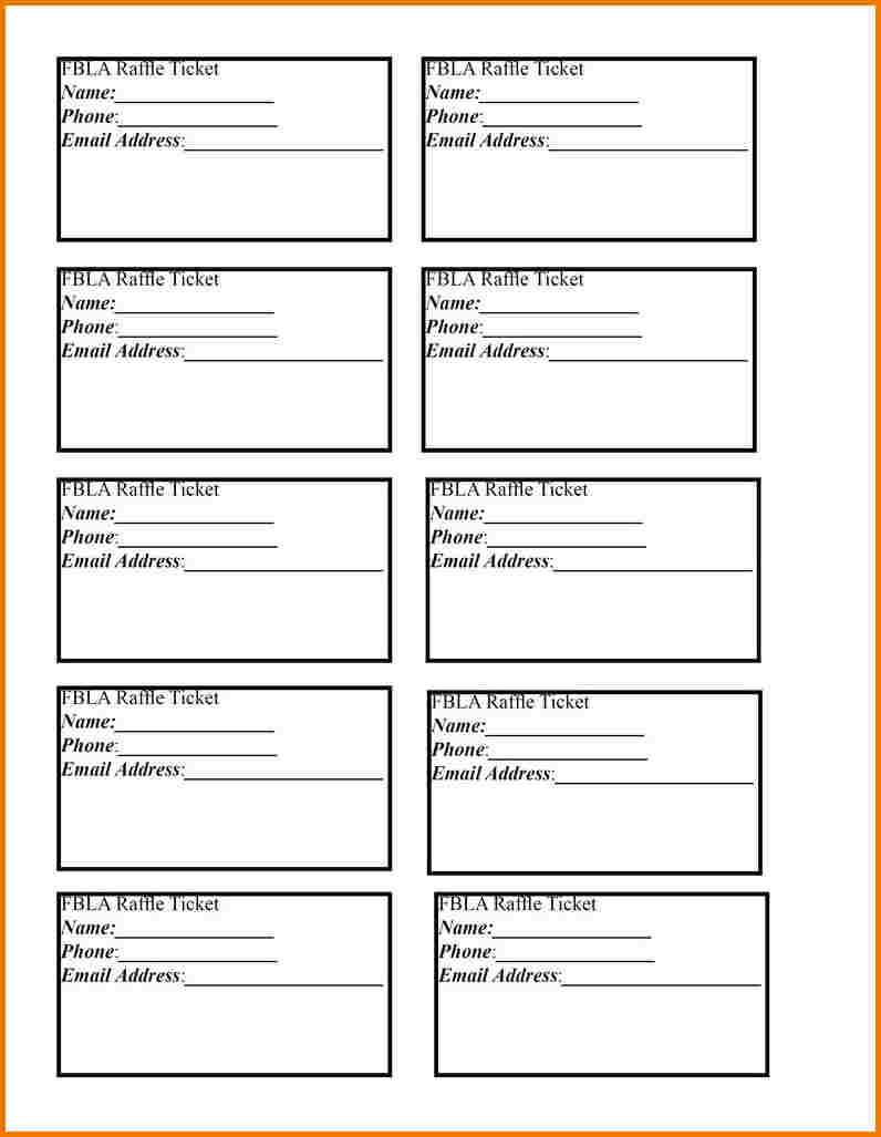 Simple Raffle Ticket Template – Zohre.horizonconsulting.co With Blank Parking Ticket Template