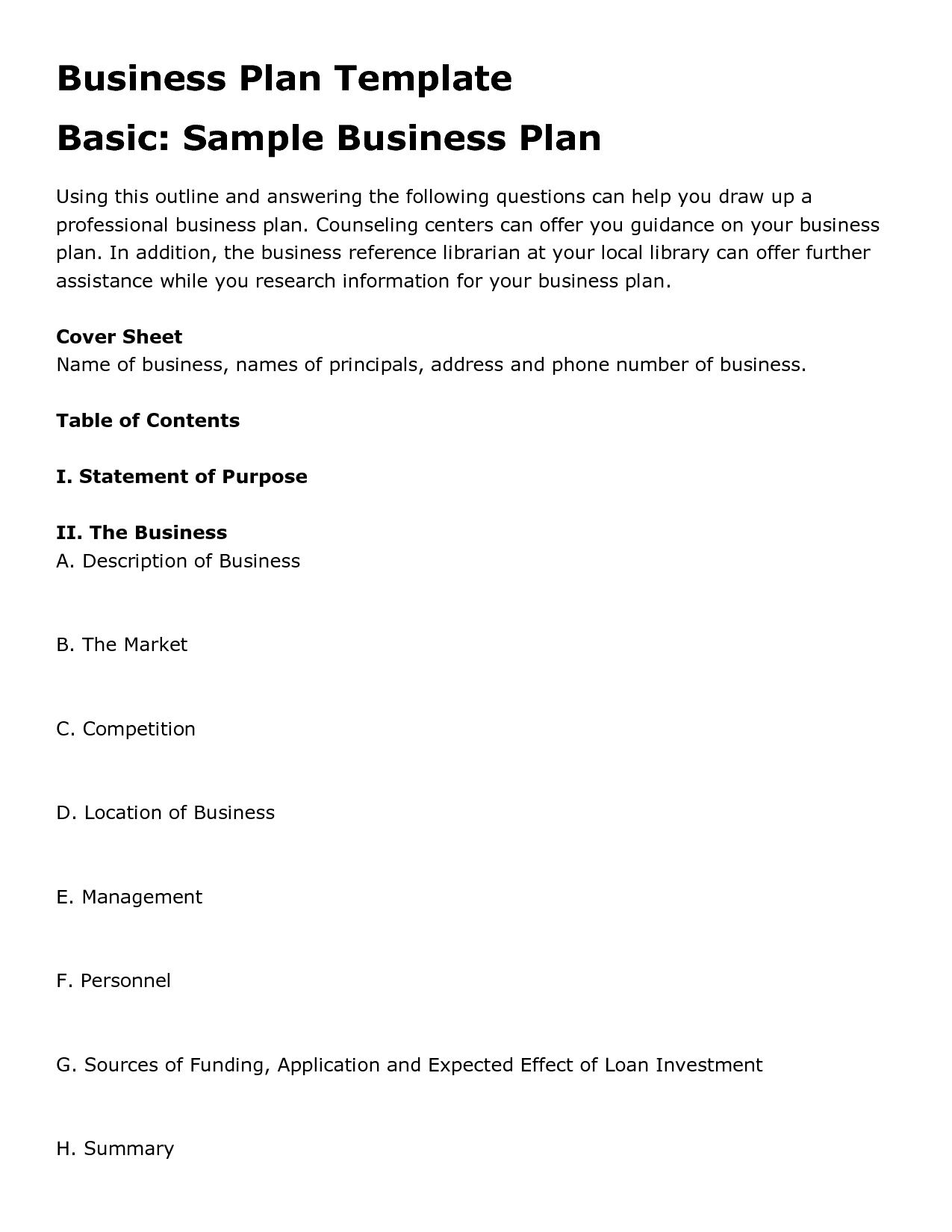 Simple Sample Business Plan Stark Houseofstrauss Co Plans T Regarding Business Plan Template Free Word Document