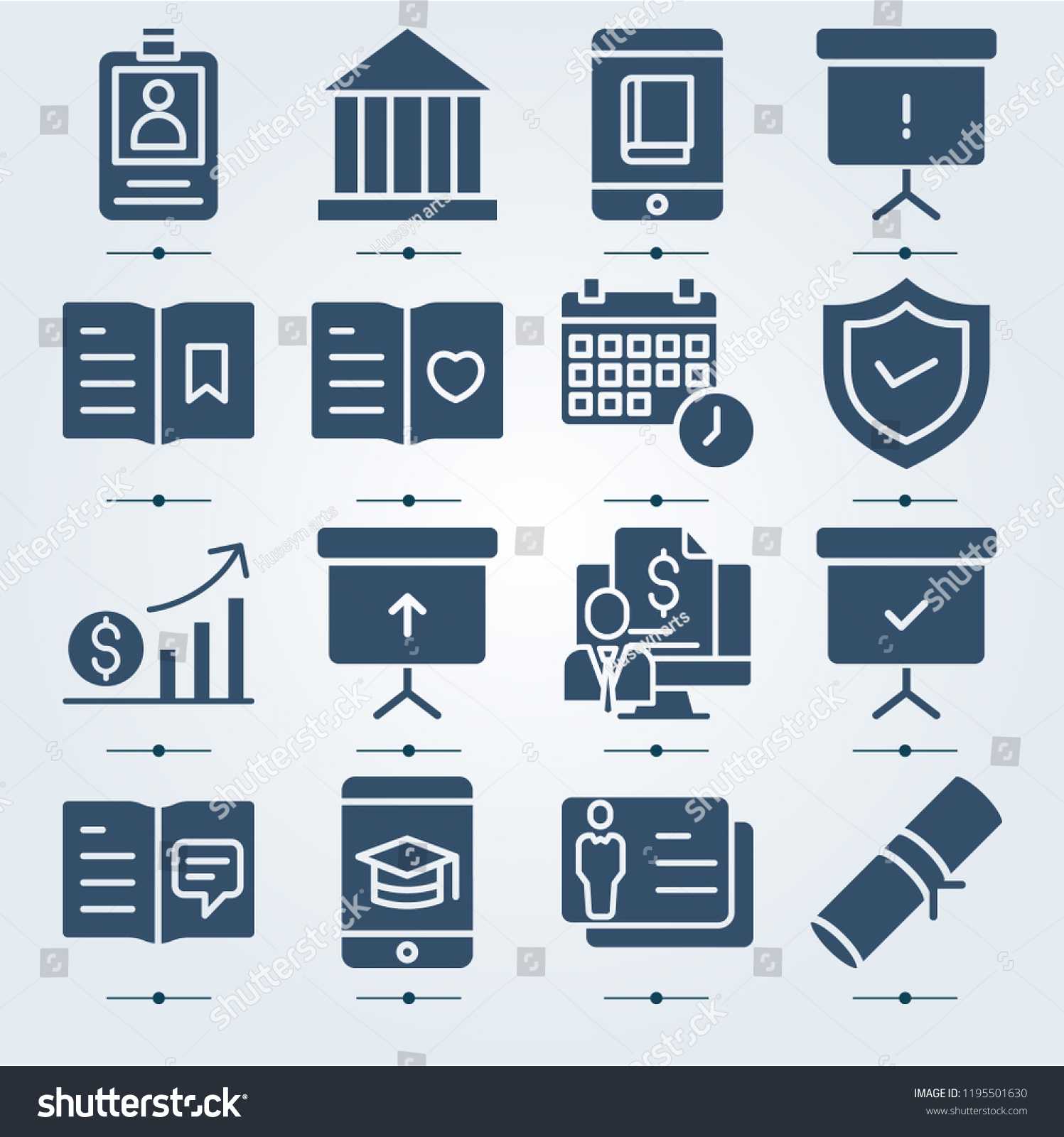 Simple Set 16 Icons Related Template | Signs/symbols Stock Image Throughout Shield Id Card Template