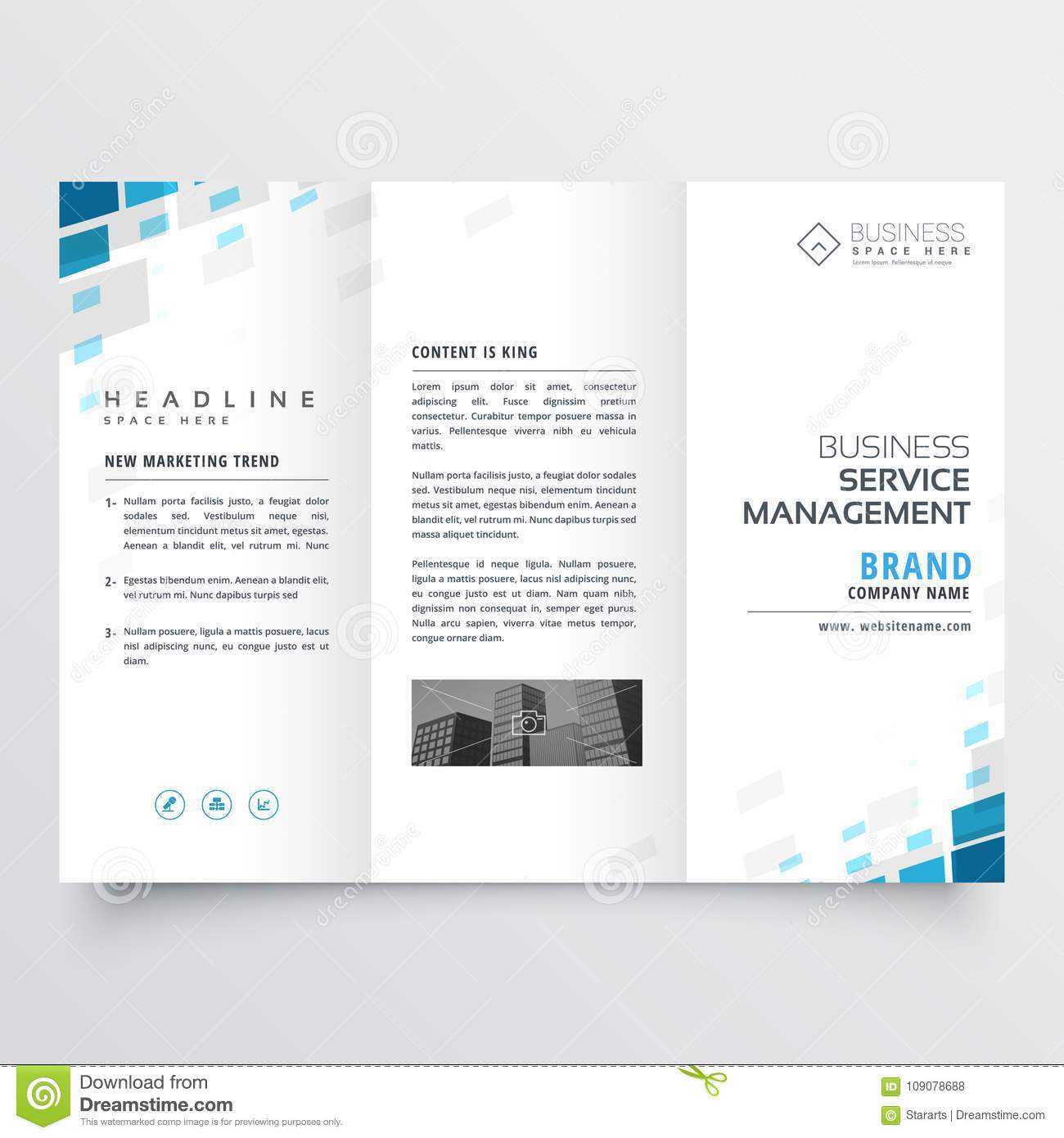 Simple Trifold Business Brochure Template Design Stock In Free Tri Fold Business Brochure Templates