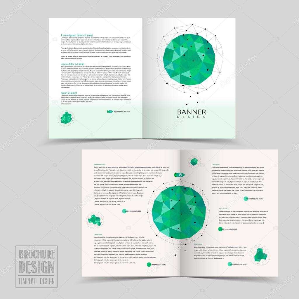 Simplicity Half Fold Brochure Template Design — Stock Vector Inside Half Page Brochure Template