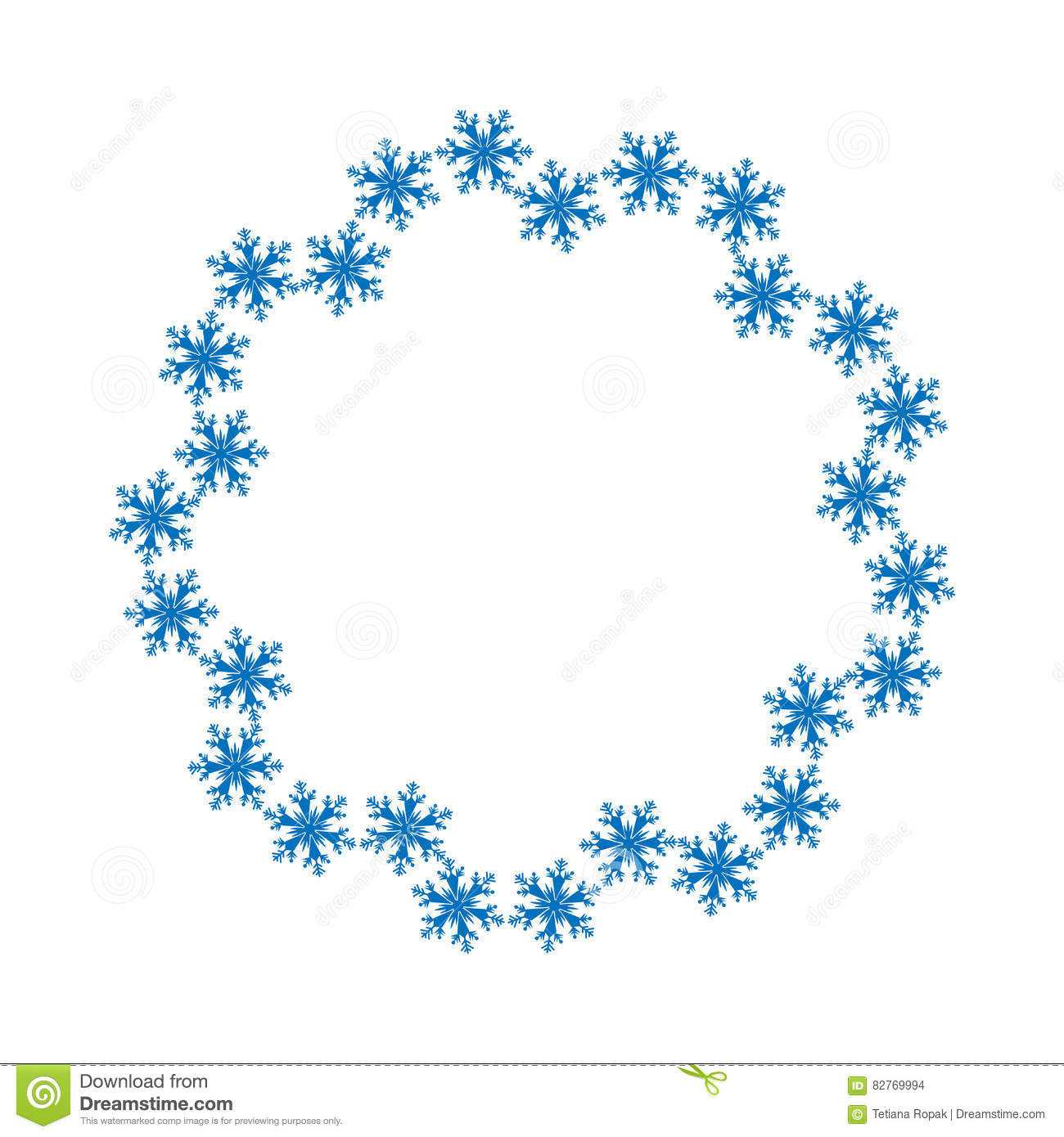 Snowflake Design For Frame Background. Vector Illustration Pertaining To Blank Snowflake Template