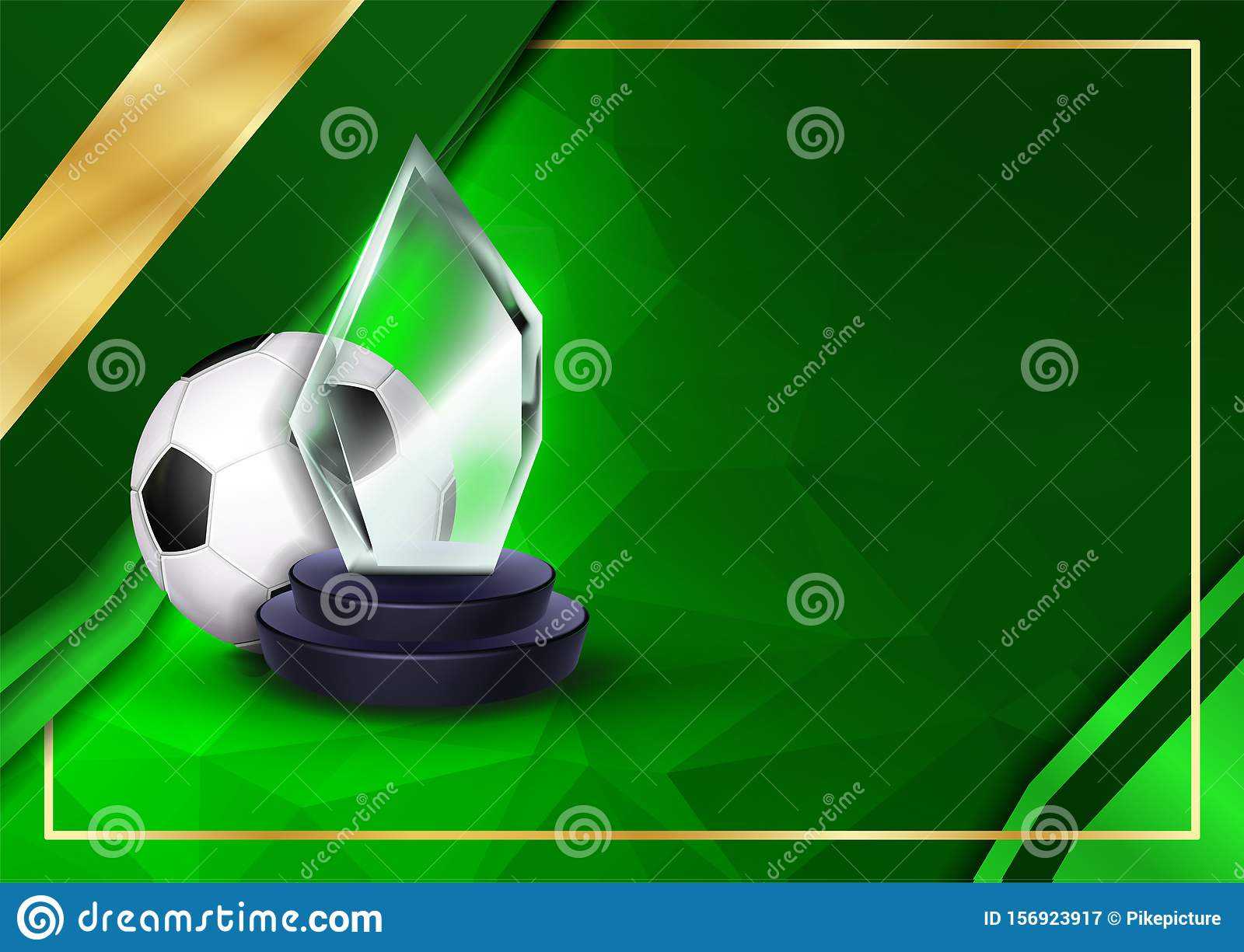 Soccer Certificate Diploma With Glass Trophy Vector. Sport Pertaining To Soccer Award Certificate Template