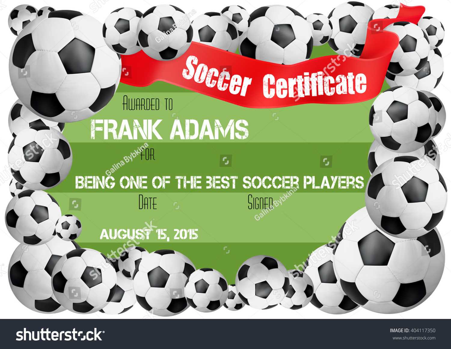 Soccer Certificate Template Football Ball Icons Stock Vector For Soccer Certificate Template Free