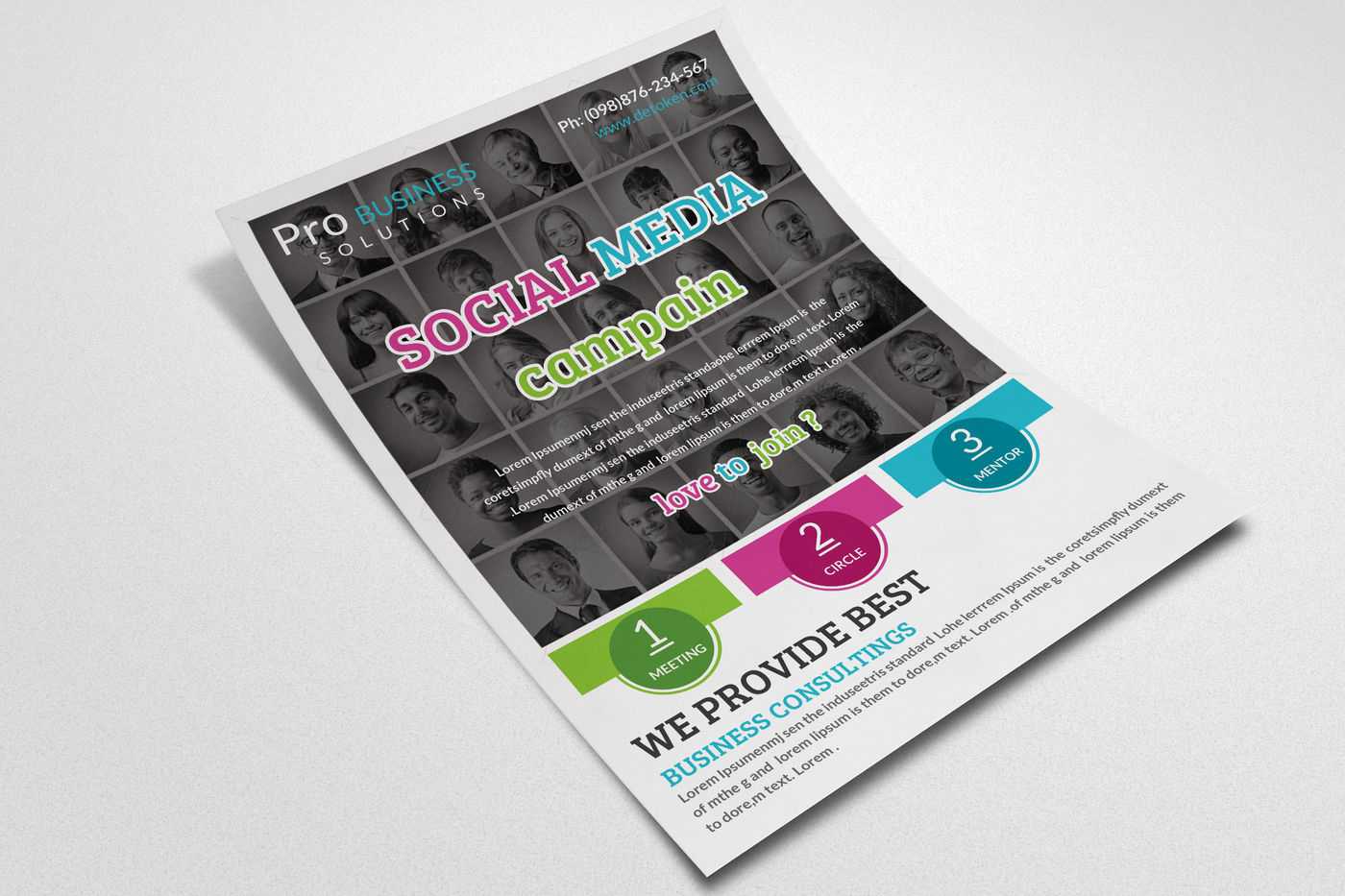 Social Media Flyer Templatedesignhub | Thehungryjpeg Throughout Social Media Brochure Template