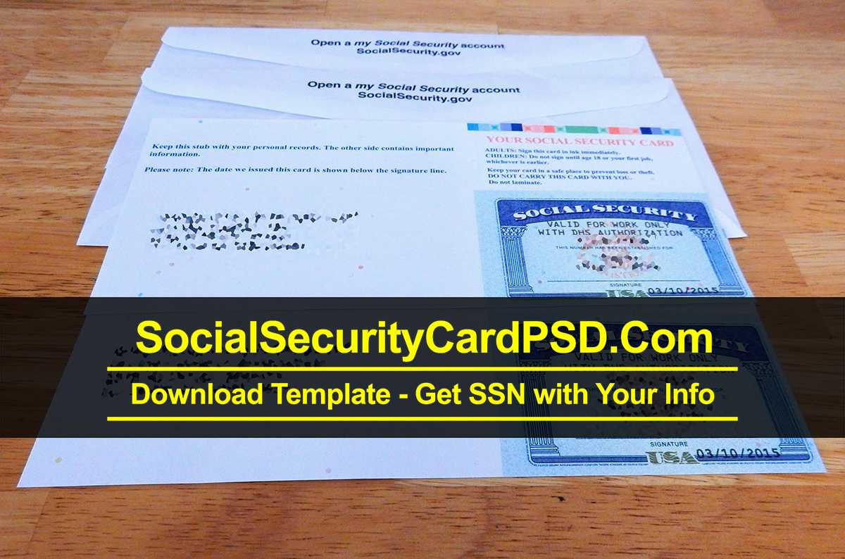 Social Security Card Psd Template Collection 2020 Inside Blank Social Security Card Template Download