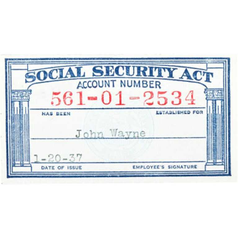 Editable Social Security Card Template