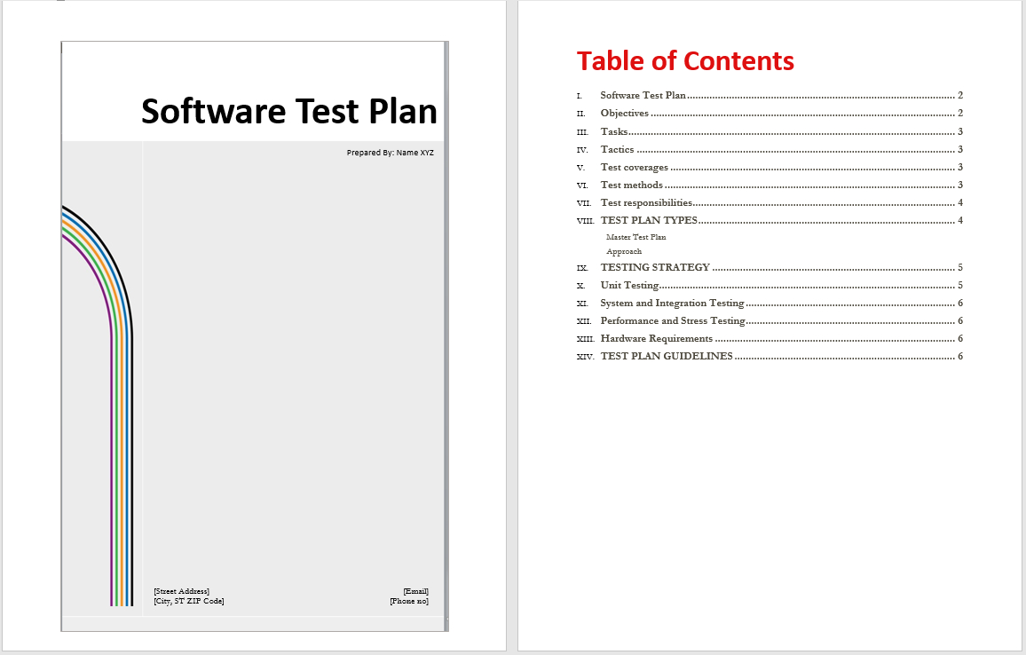 Software Test Plan Template – Word Templates With Regard To Test Template For Word
