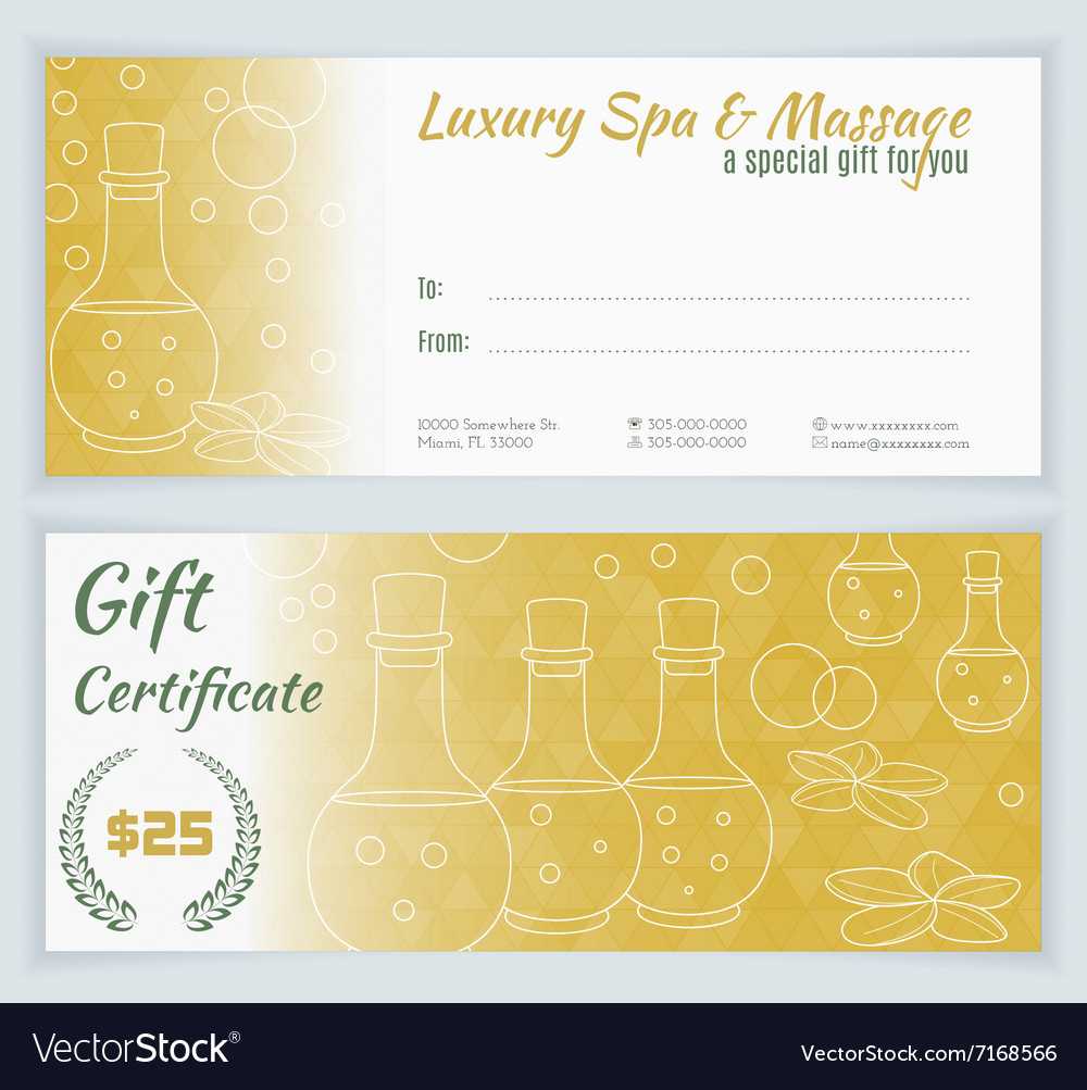 Spa Massage Gift Certificate Template Intended For Massage Gift Certificate Template Free Download