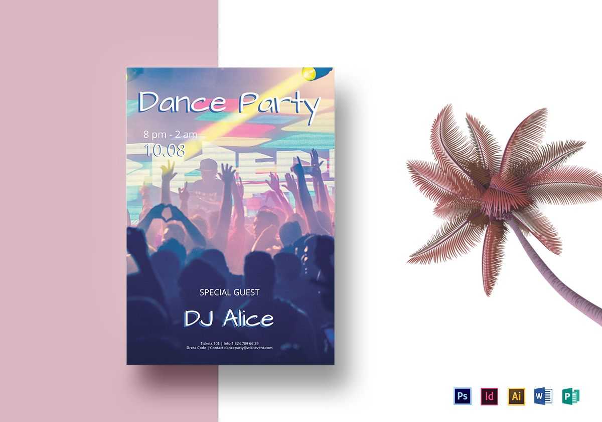 Special Dj Flyer Template For Dance Flyer Template Word
