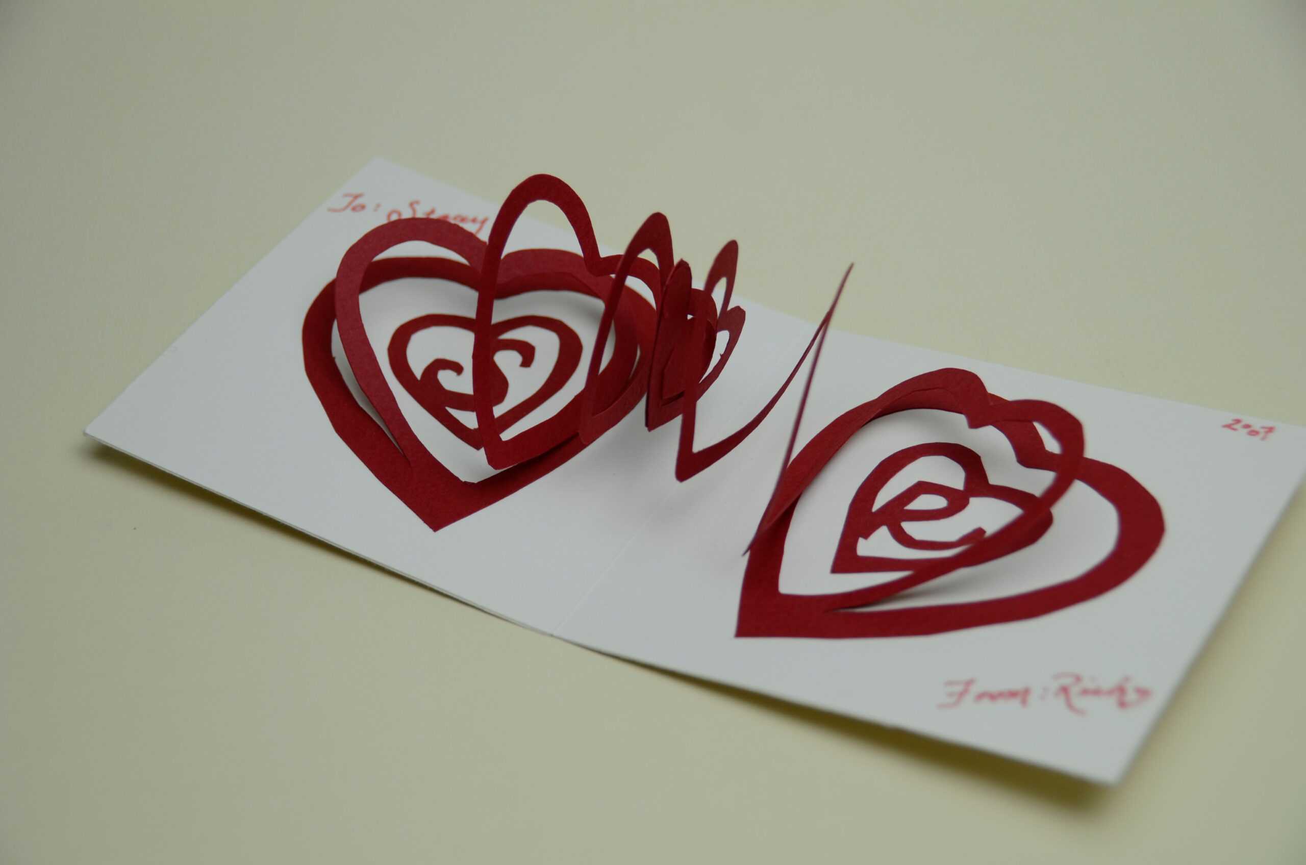 Spiral Heart Pop Up Card Template Throughout Twisting Hearts Pop Up Card Template