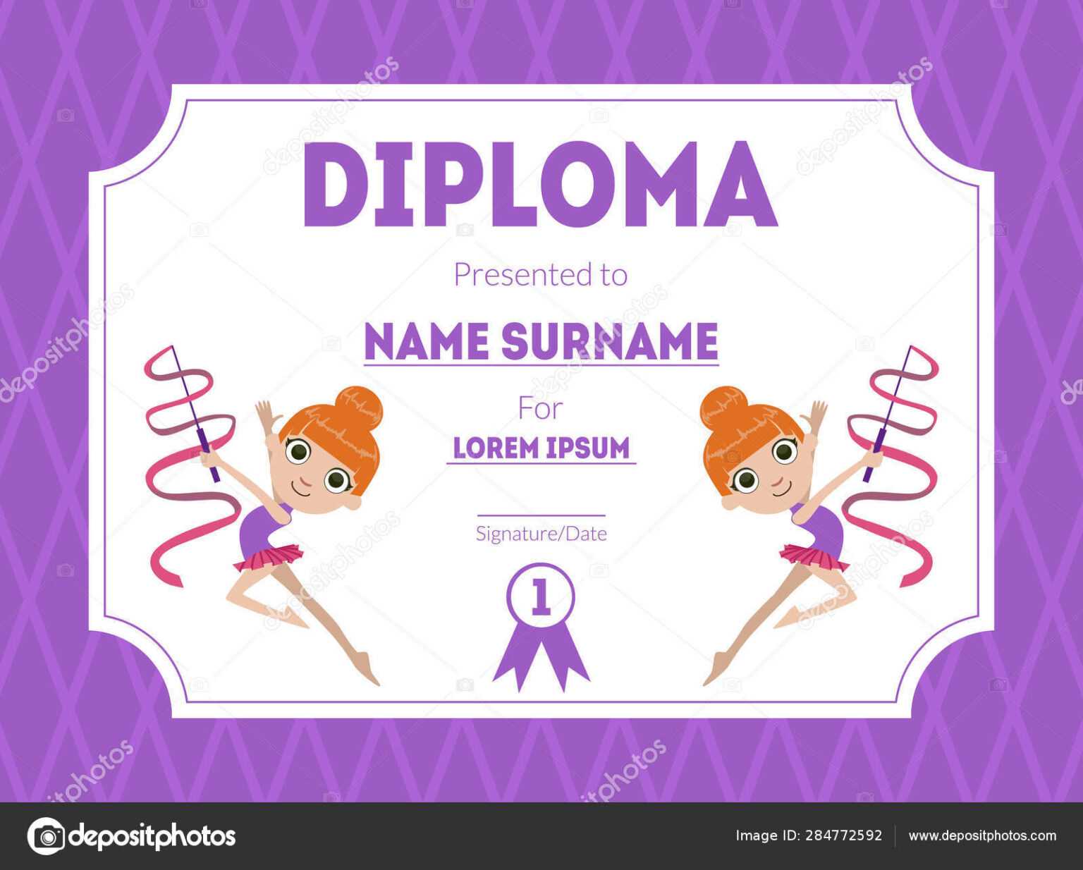 Gymnastics Certificate Template