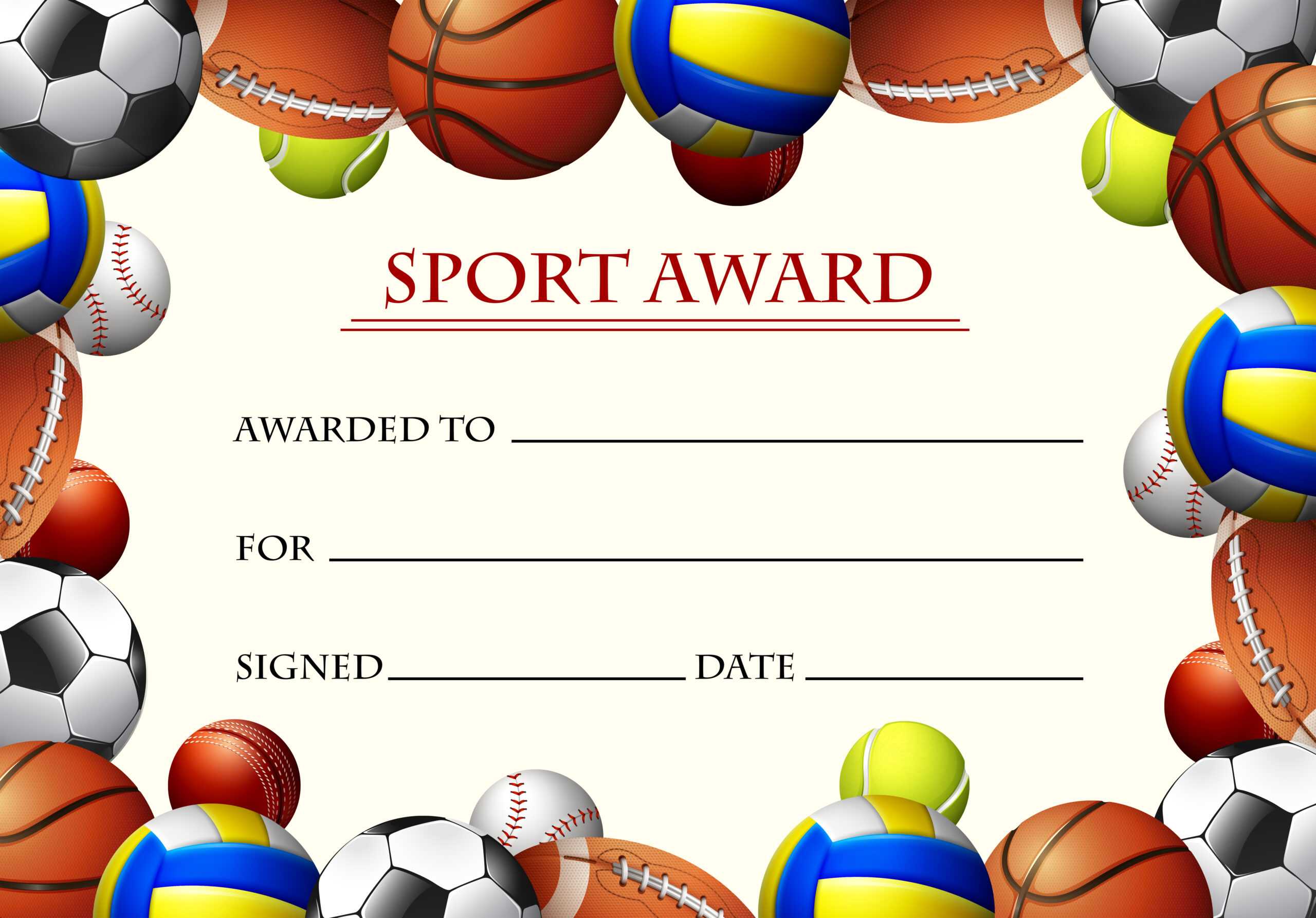 Sports Certificate Template Free Vector Art – (70 Free Inside Athletic Certificate Template