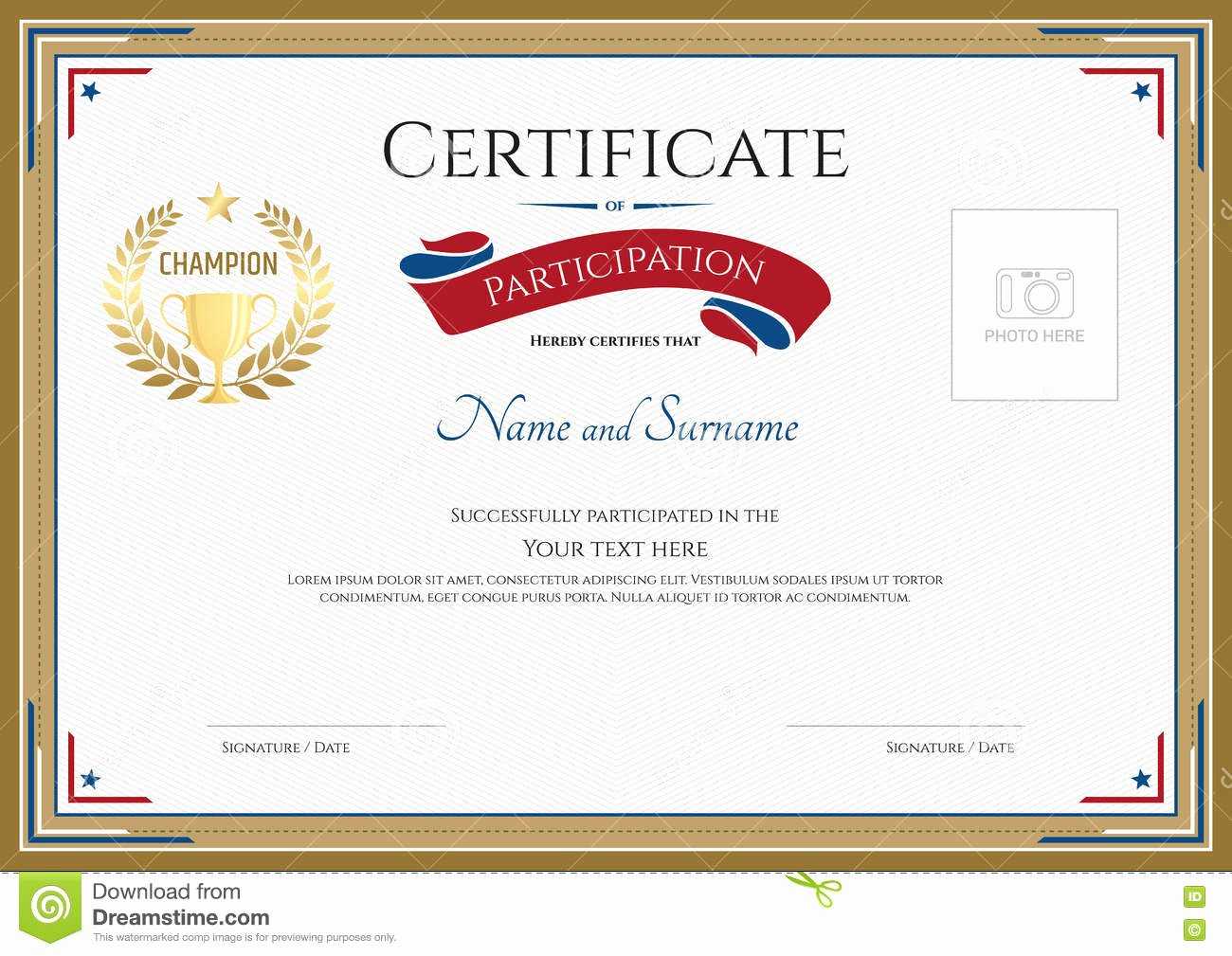 Sports Participation Certificates – Zohre.horizonconsulting.co Pertaining To Certificate Of Participation Word Template