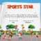 Sports Star Certificate Template With Kids Playing Sports With Regard To Star Certificate Templates Free