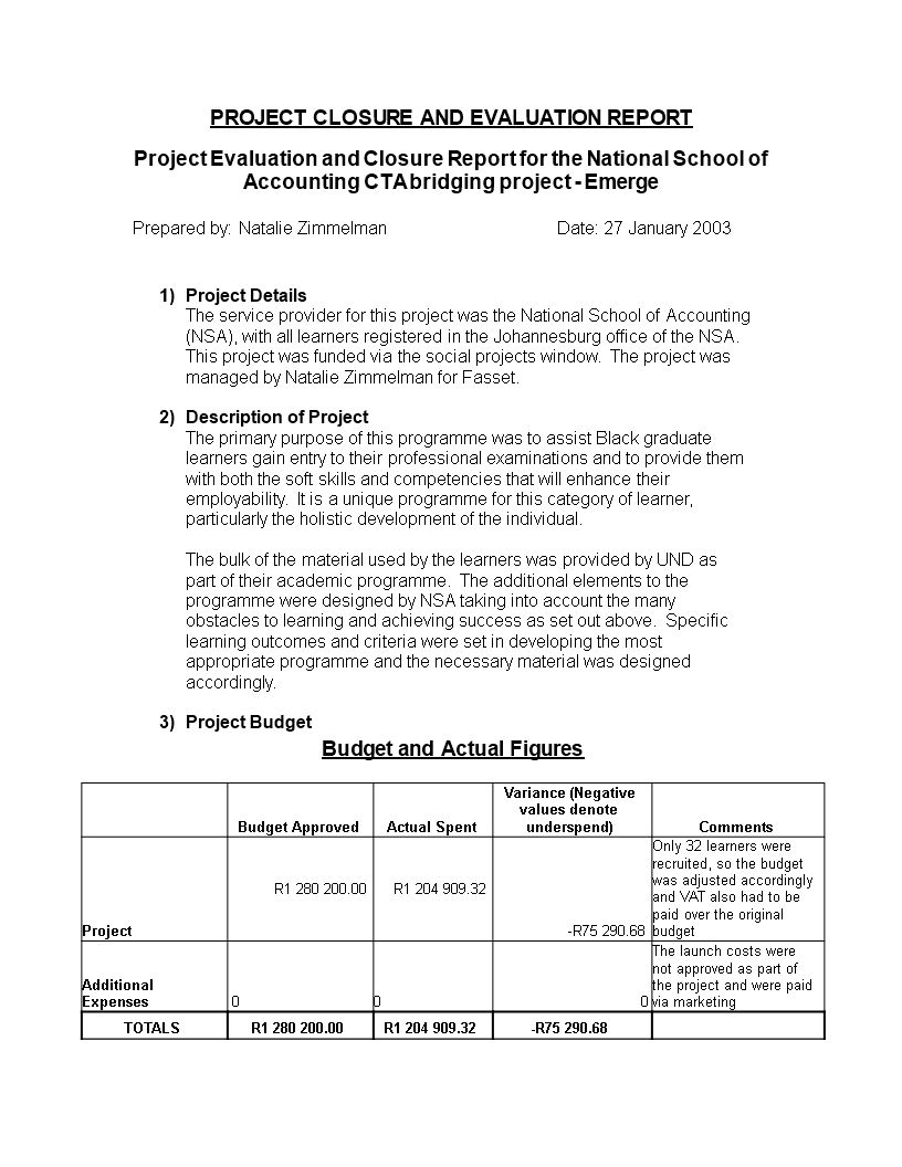 Standard Evaluation Report | Templates At In Template For Evaluation Report