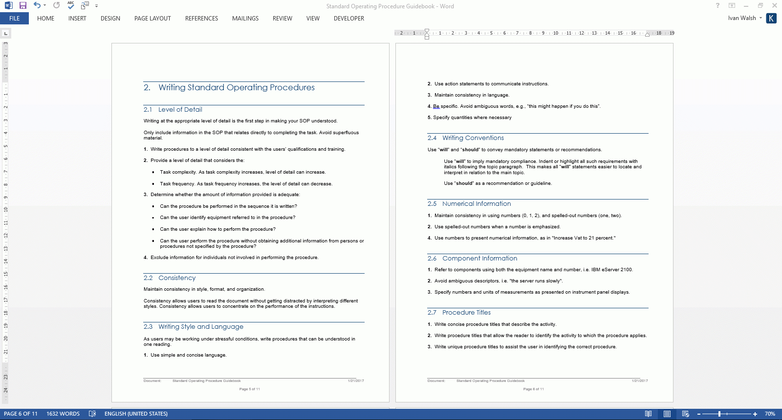 Standard Operating Procedure (Sop) Writing Guide (With Word+ In Free Standard Operating Procedure Template Word 2010