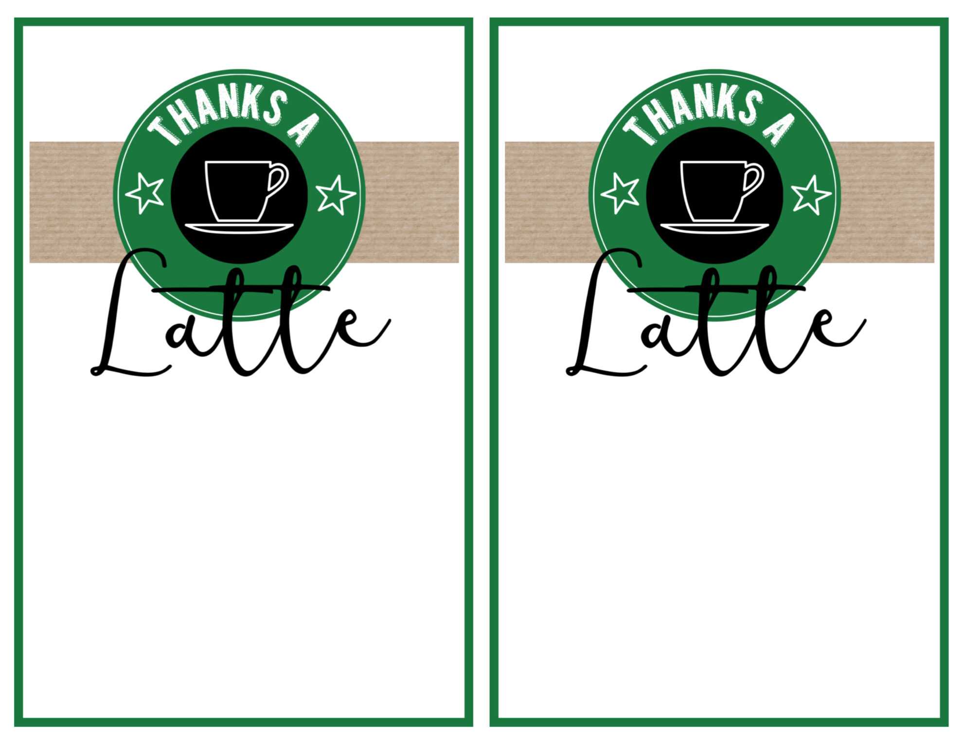 Starbucks Teacher Thank You Printable – Paper Trail Design Inside Thanks A Latte Card Template