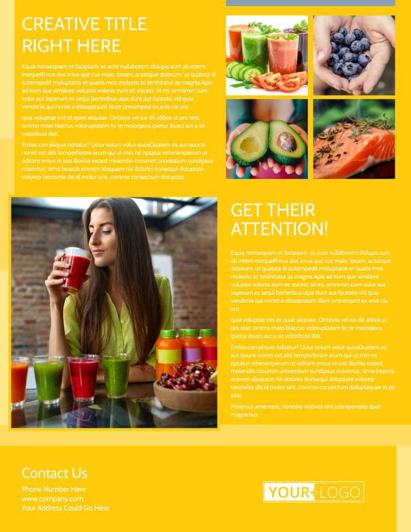 Start Today Nutrition Flyer Template Pertaining To Nutrition Brochure Template