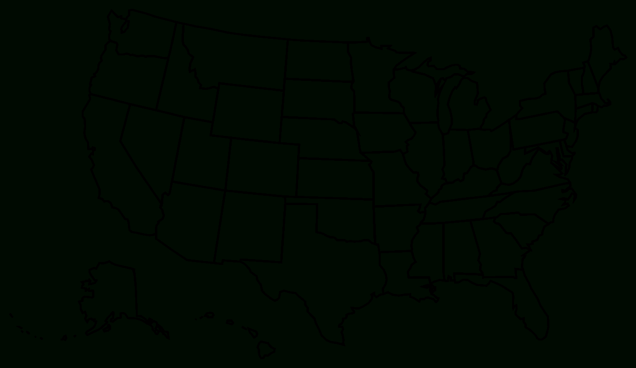 States Vector Map America Outline, Picture #1191020 Maps Within United States Map Template Blank