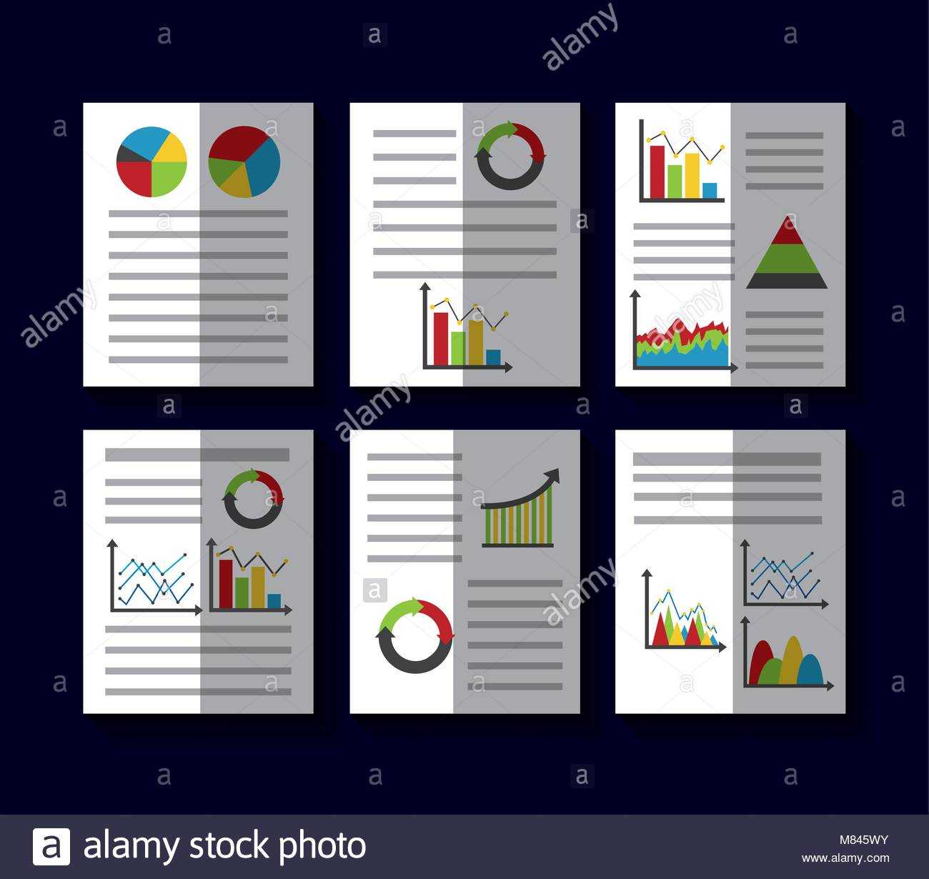 Statistics Data Business Report Template Style Charts And In Illustrator Report Templates