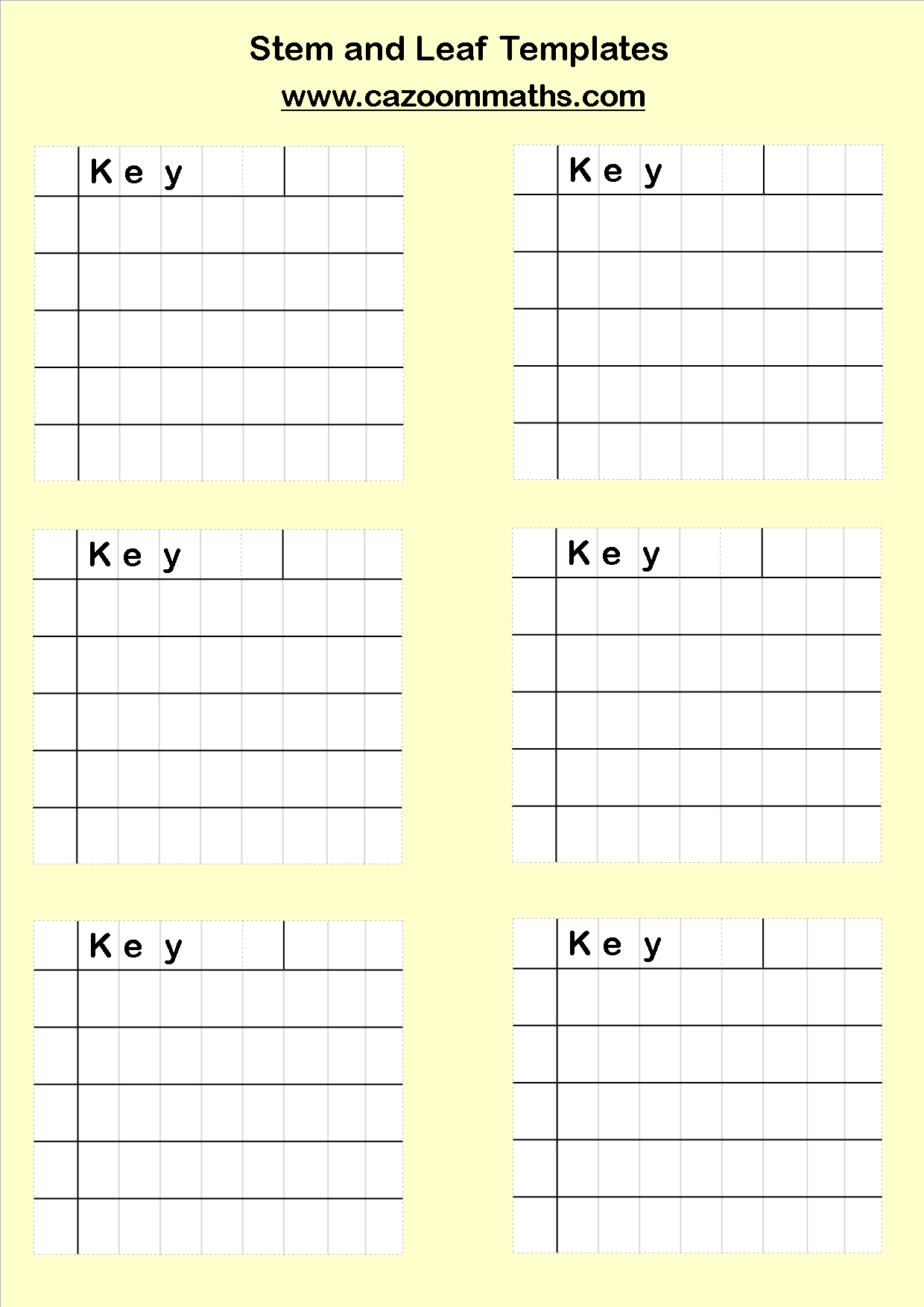 Statistics Teaching Resources | Ks3 And Ks4 Statistics Throughout Blank Stem And Leaf Plot Template