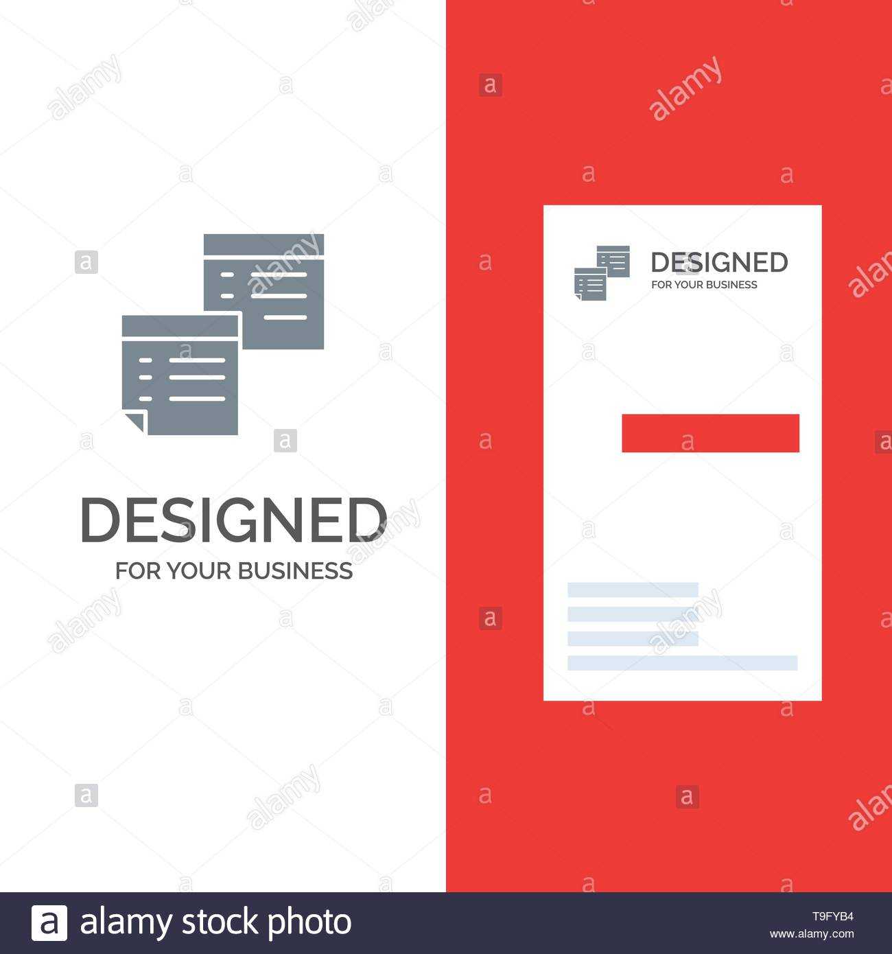 Sticky, Files, Note, Notes, Office, Pages, Paper Grey Logo Regarding Pages Business Card Template
