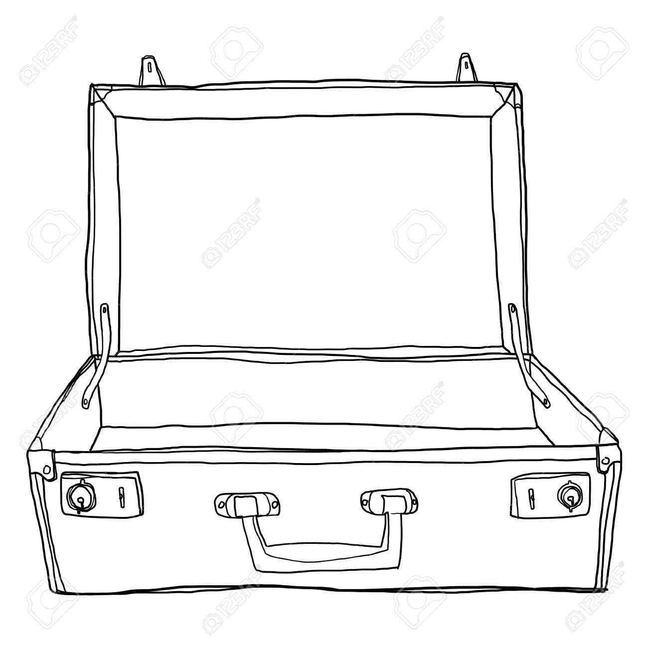 Stock Illustration With Regard To Blank Suitcase Template