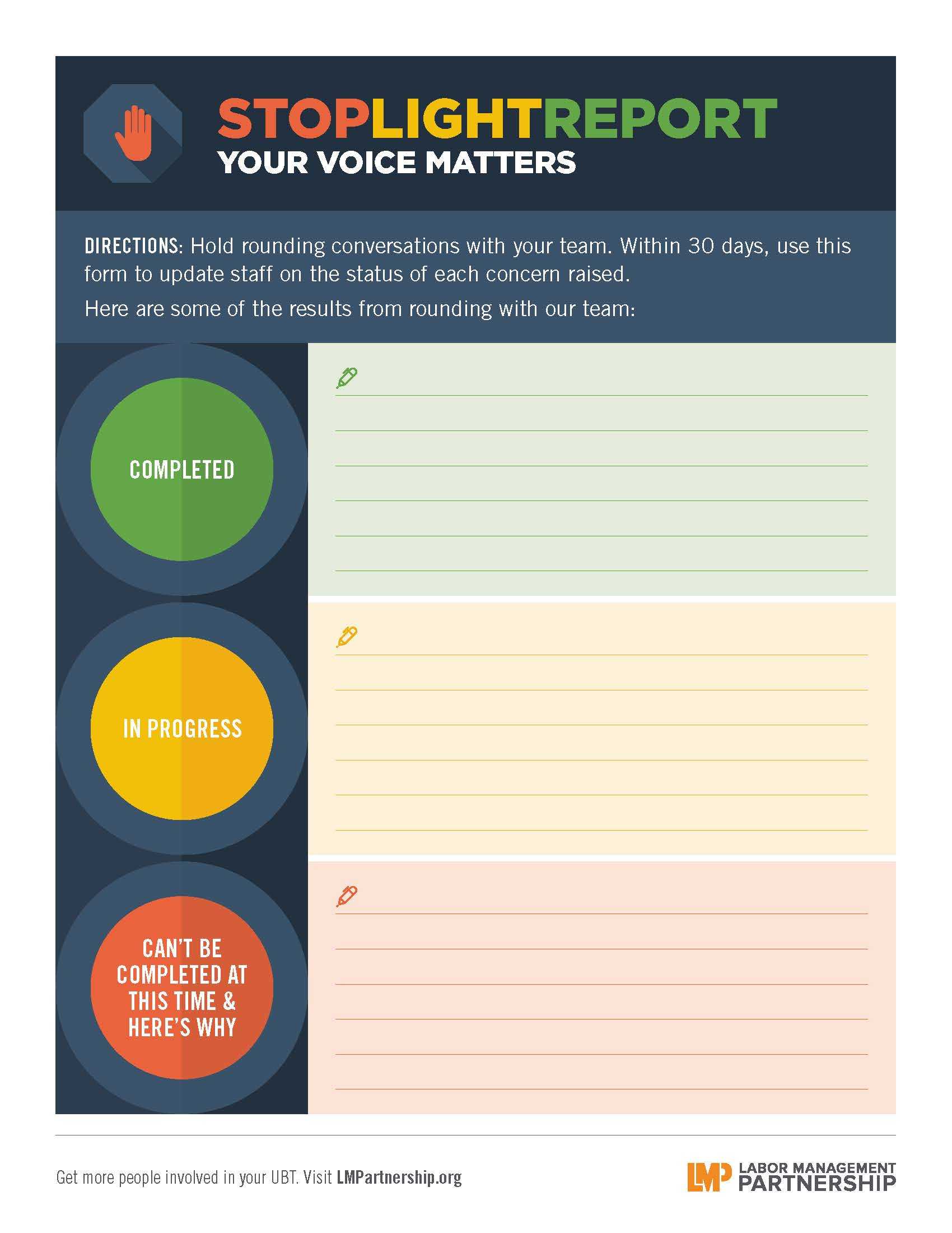 Stoplight Report Template