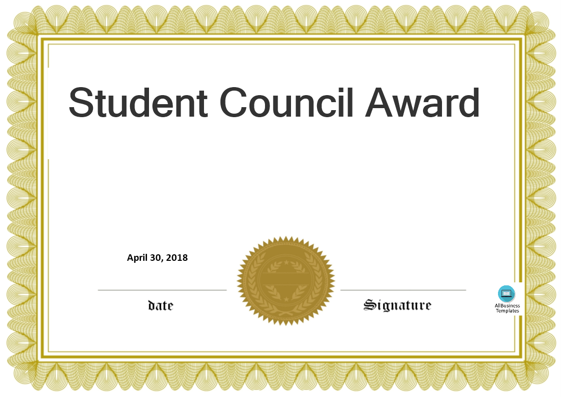 Student Council Certificate Templates - Zohre With Regard To Hayes Certificate Templates