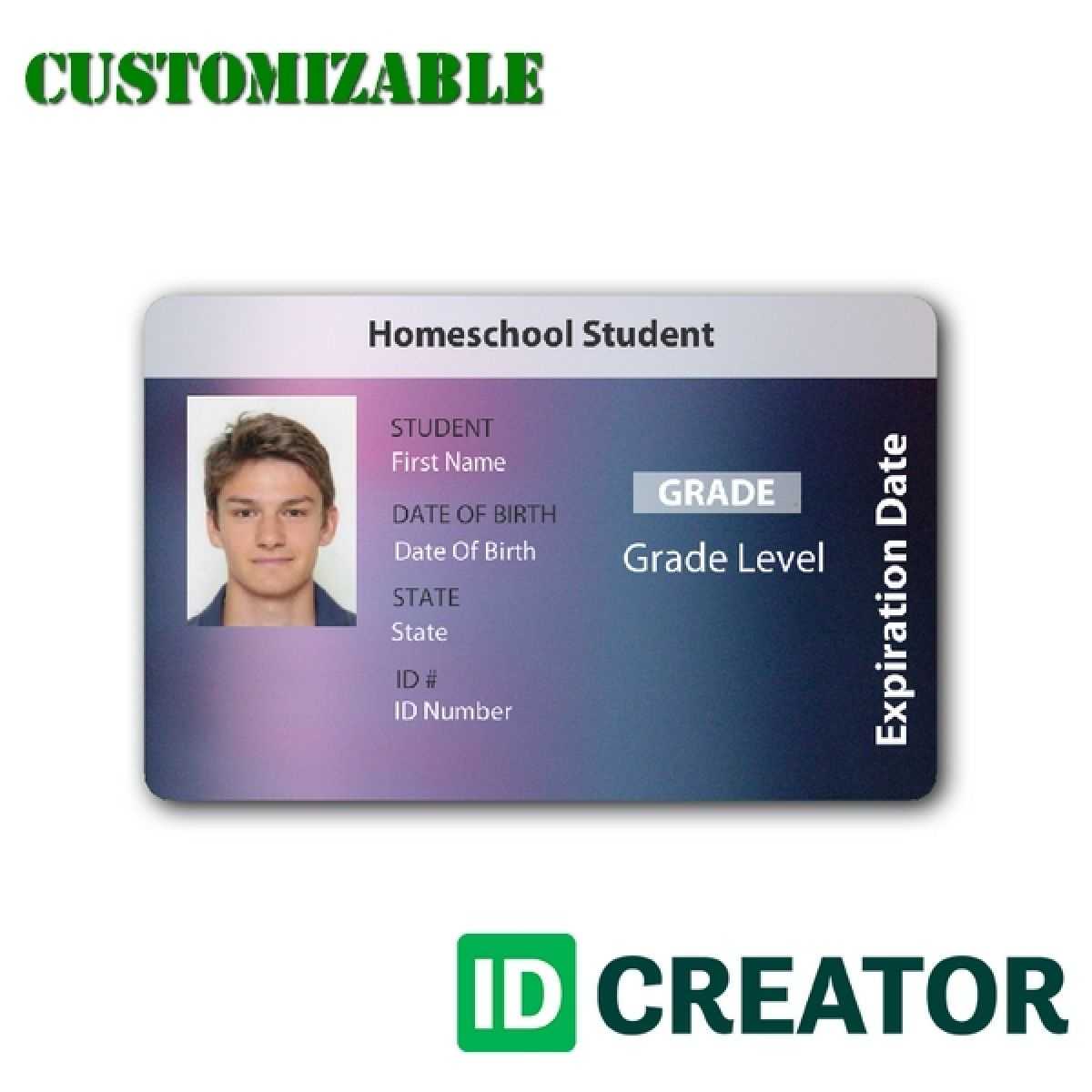 Student Id Template – Zohre.horizonconsulting.co Within Isic Card Template