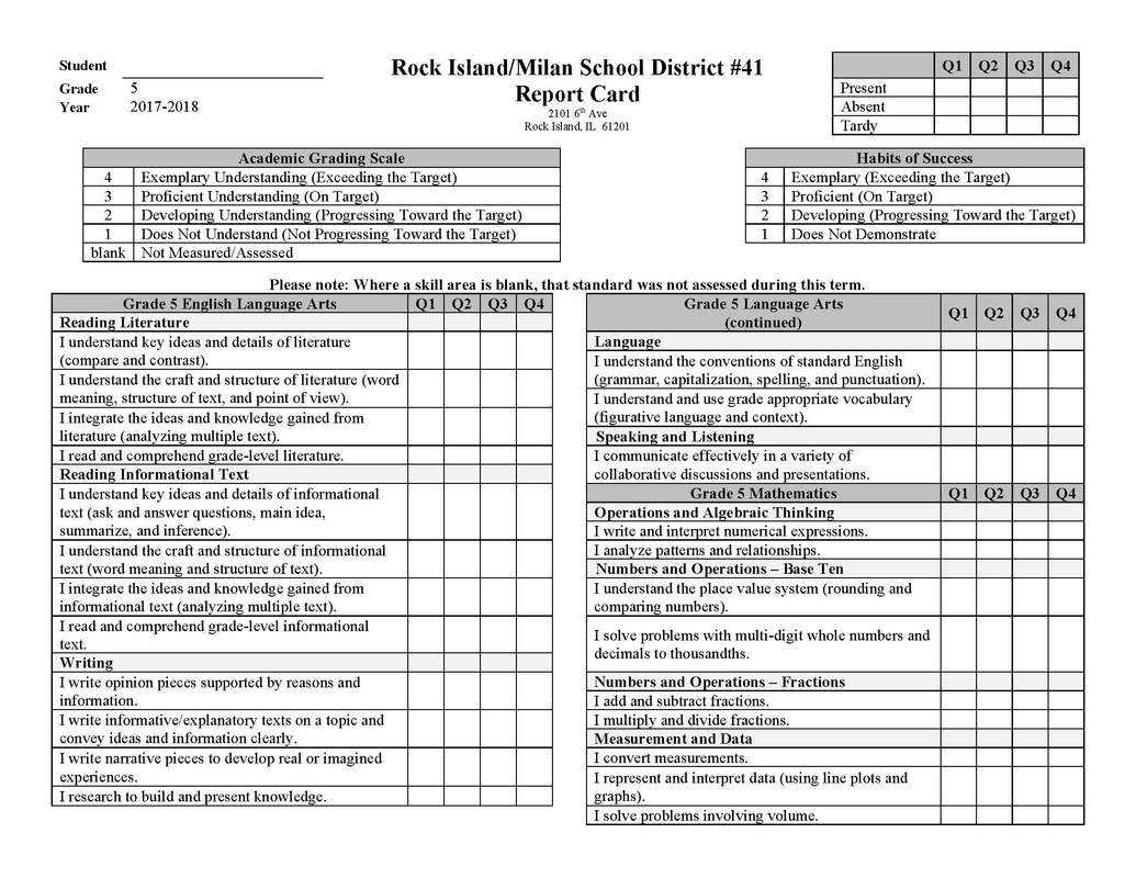 Student Report Template Examples High School Card Throughout High School Student Report Card Template