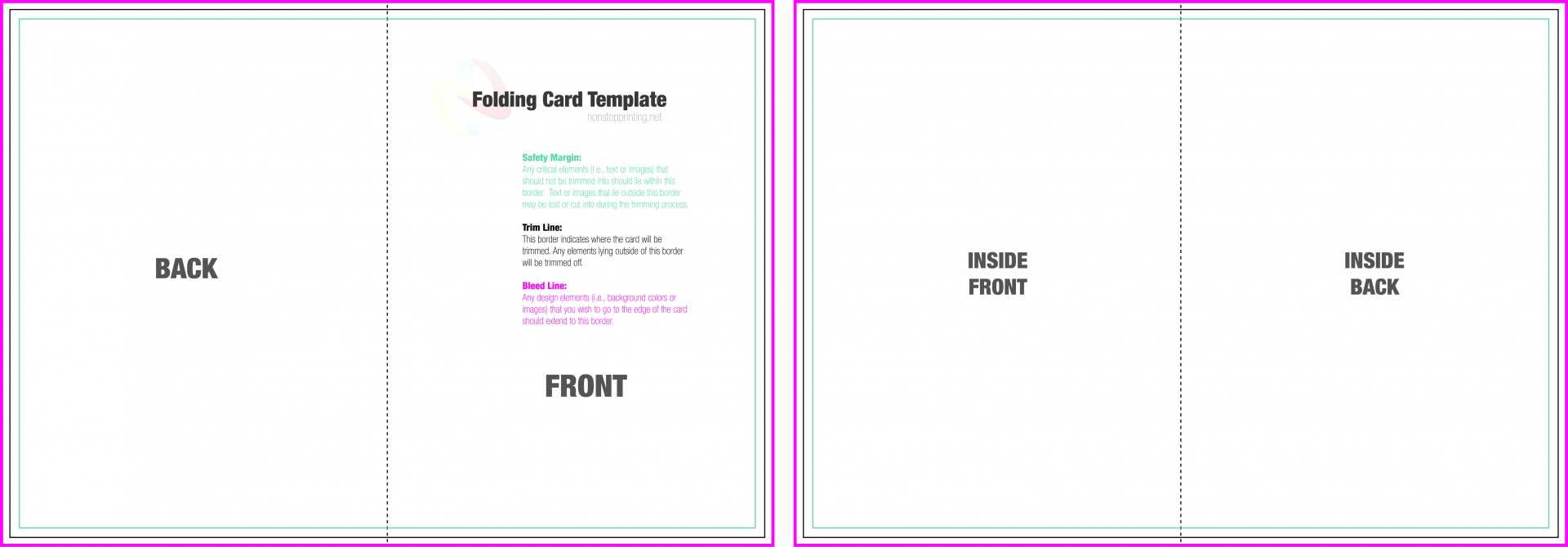 Stupendous Quarter Fold Card Template Photoshop Ideas With Regard To Foldable Card Template Word