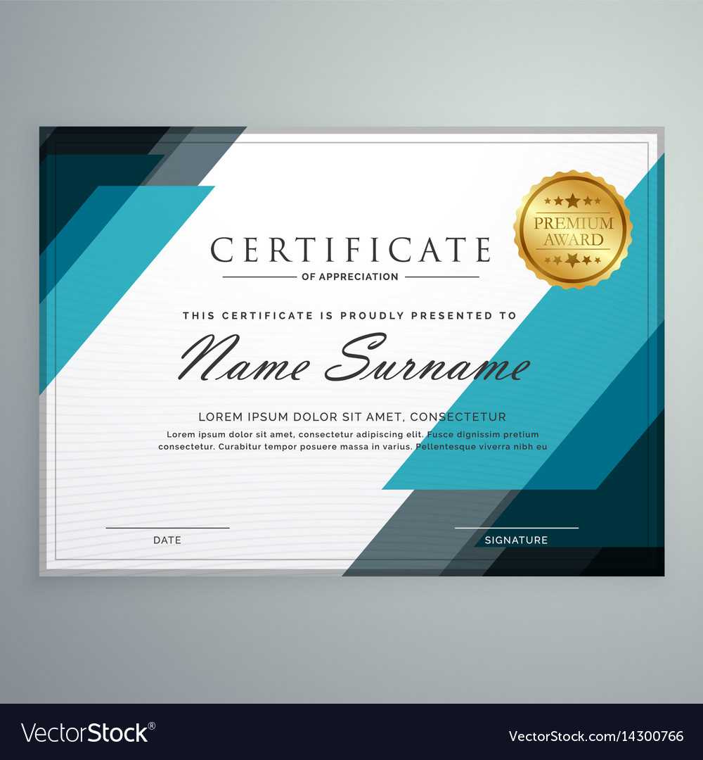 Stylish Certificate Of Appreciation Award Design With Regard To Award Certificate Design Template