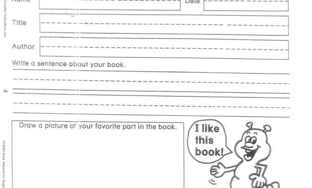 Summer Book Report - Mrs. Kozlowski's First Grade with First Grade Book Report Template