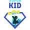 Super Kid Banner, Cute Girl In Superhero Costume And Mask With Superhero Birthday Card Template