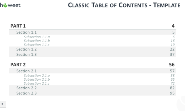 Table Of Content Templates For Powerpoint And Keynote inside Microsoft Word Table Of Contents Template