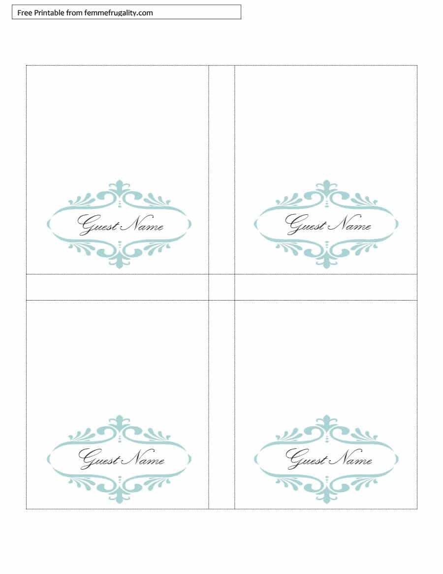 Table Tent Template Free Printable – Zohre.horizonconsulting.co For Table Name Cards Template Free