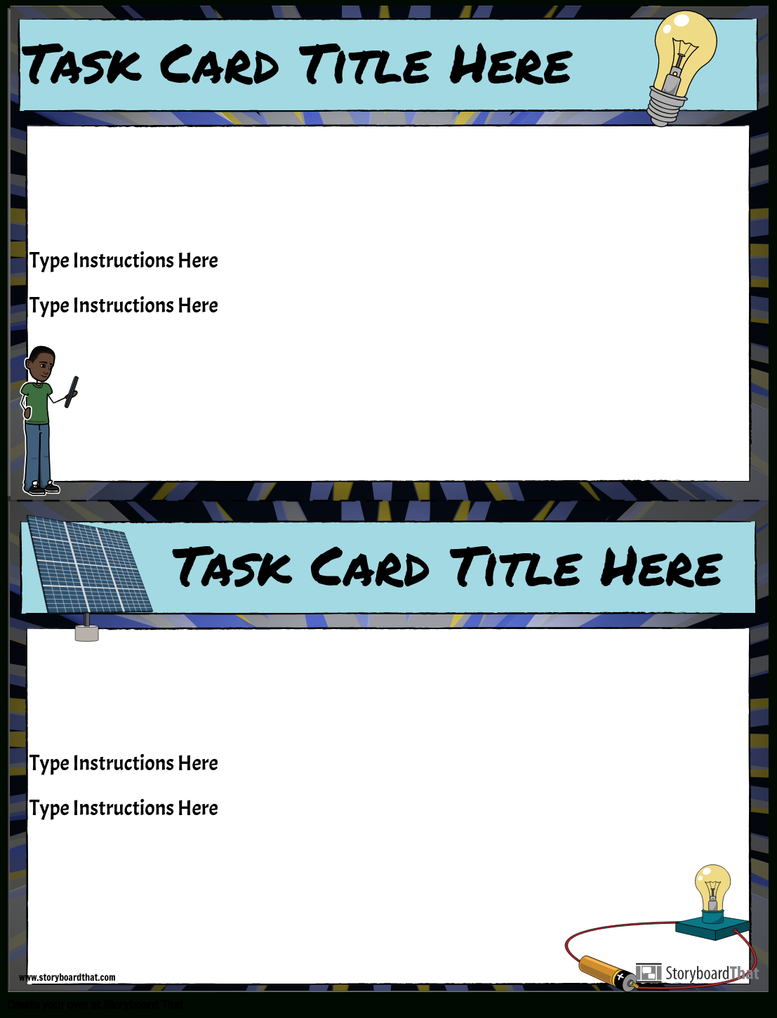 Task Card Template Storyboardanna Warfield With Regard To Task Cards Template