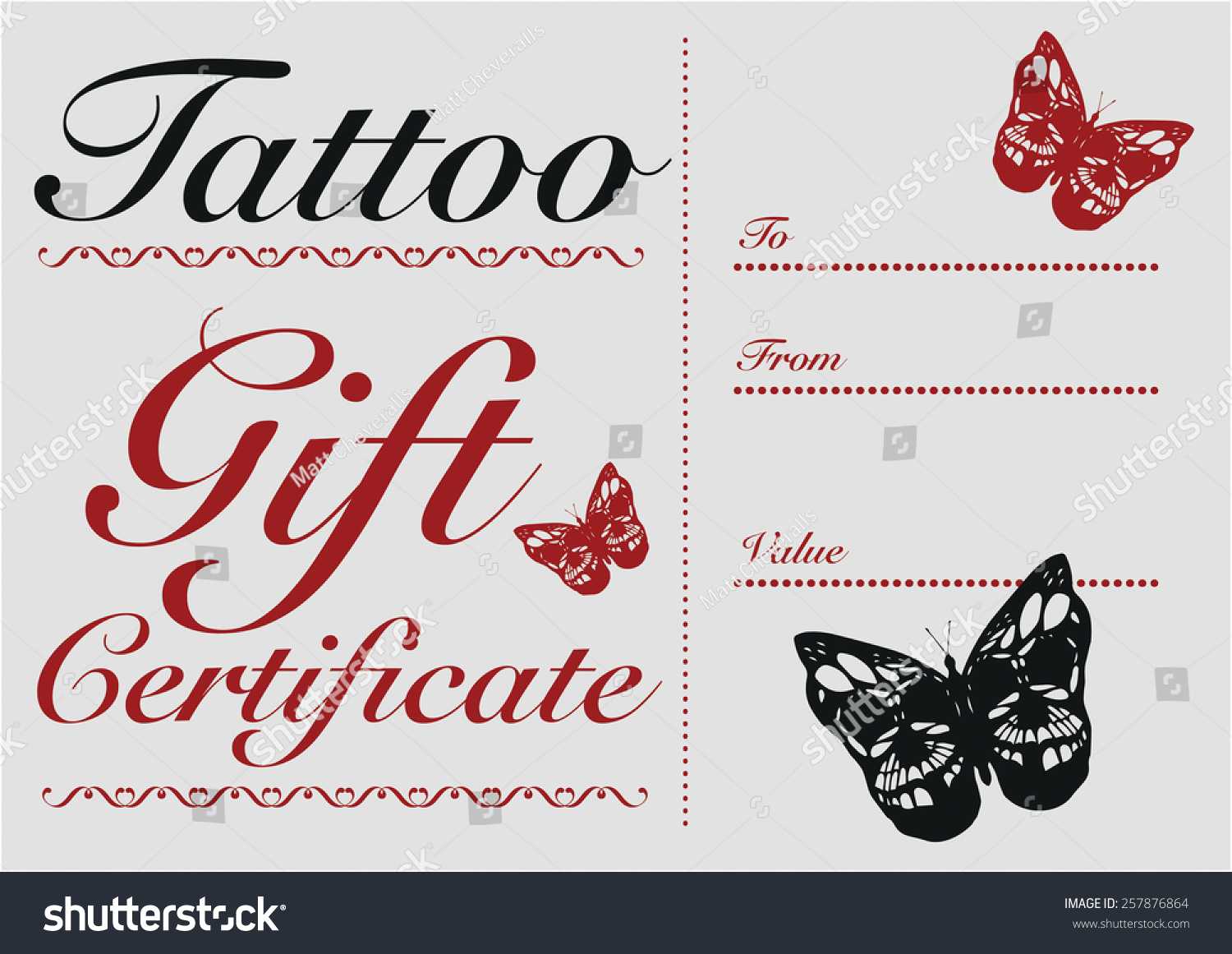 Tattoo Gift Certificate Template Free Inside Tattoo Gift Certificate Template