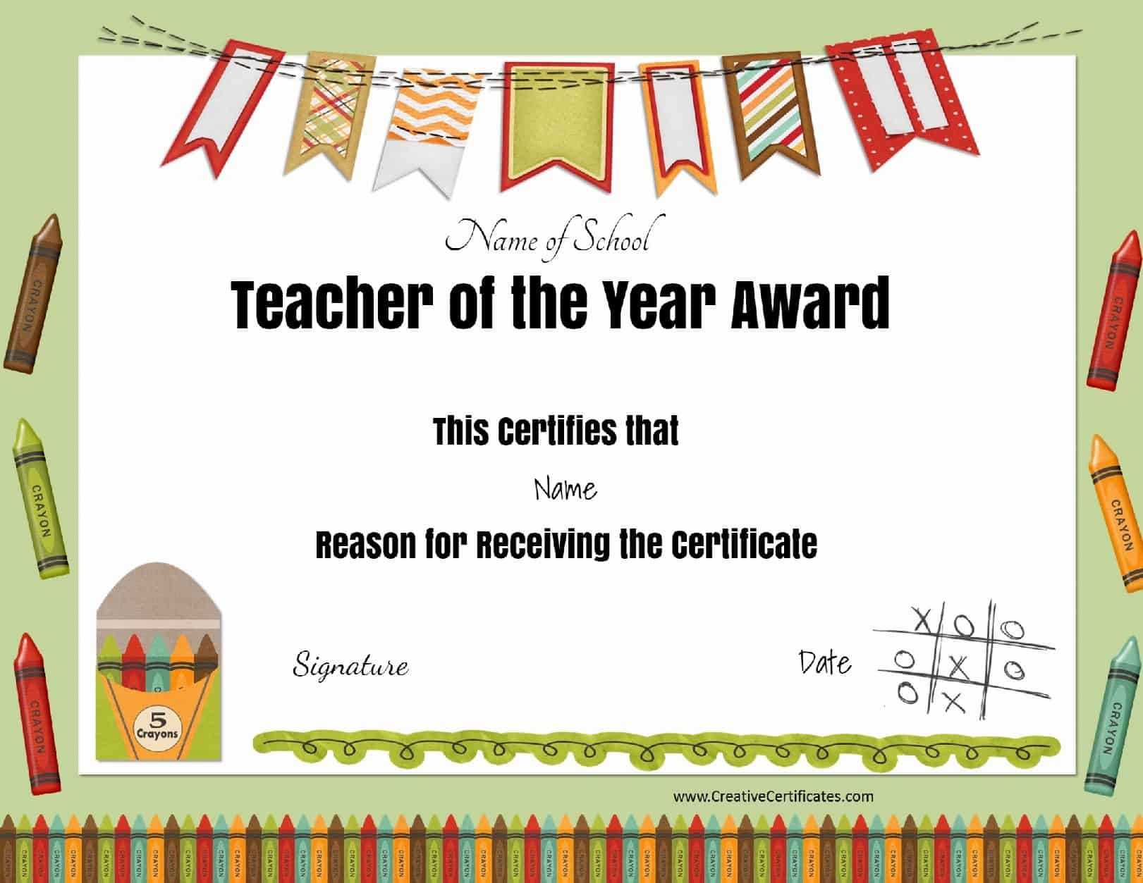 Teacher Appreciation Certificate Pdf – Zohre Inside Best Teacher Certificate Templates Free