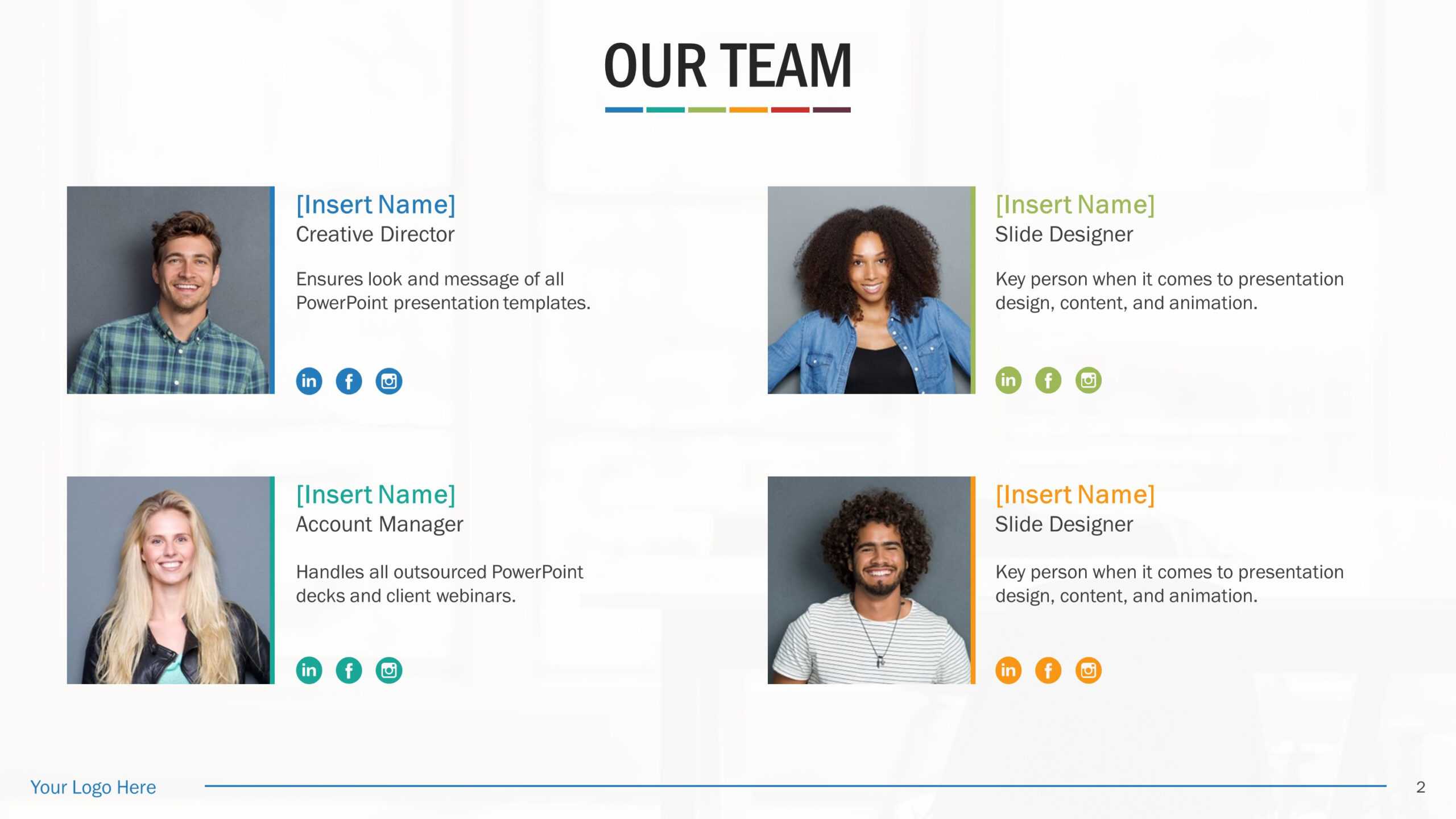 Team Biography Slides For Powerpoint Presentation Templates With Regard To Biography Powerpoint Template
