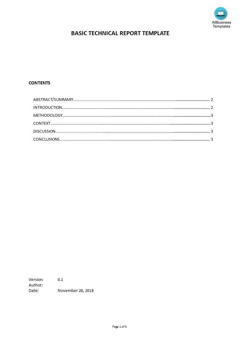 Technical Review Report | Templates At Allbusinesstemplates Within Template For Technical Report