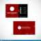 Template Business Card Vector Design Red Background Stock Throughout Template For Calling Card