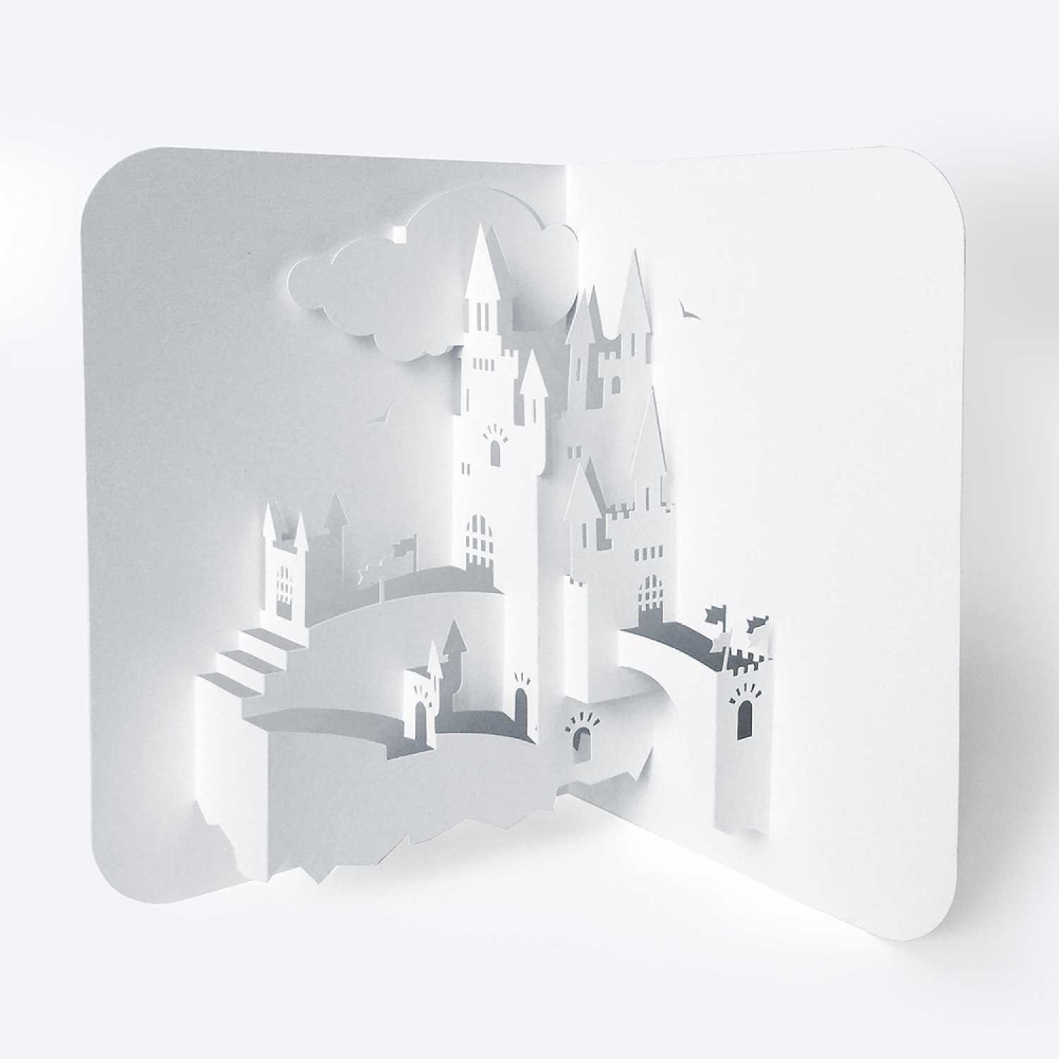 Template Pop Up Card «Castle» For Popup Card Template Free