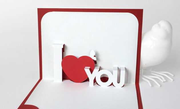 Template Pop-Up Card «I Love You» with regard to I Love You Pop Up Card Template