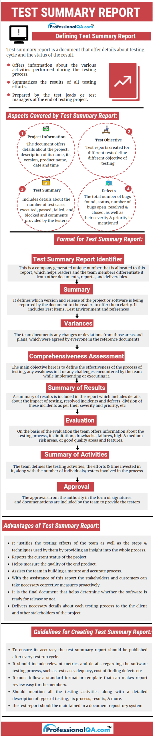 Test Summary Report |Professionalqa Throughout Test Exit Report Template