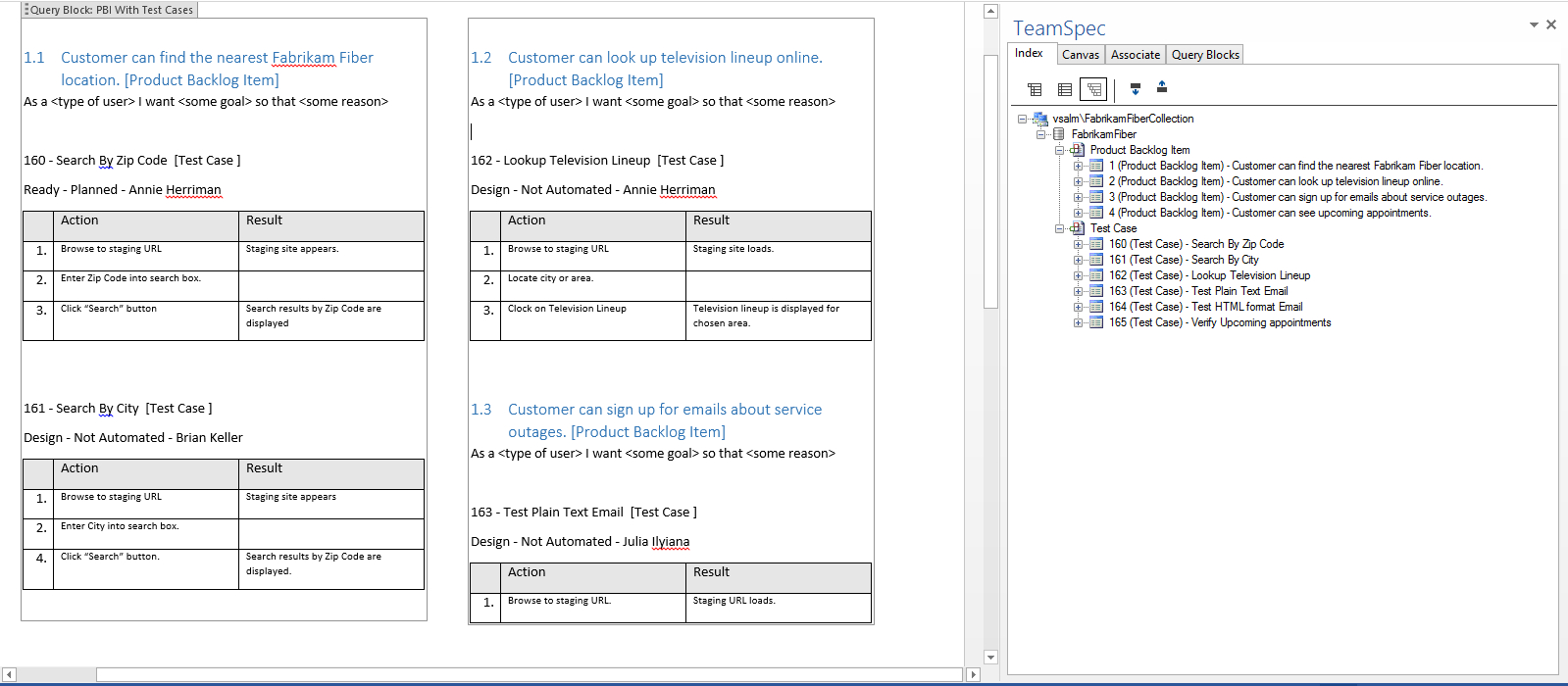 Tfs Test Management In Word | Teamsolutions With User Story Word Template