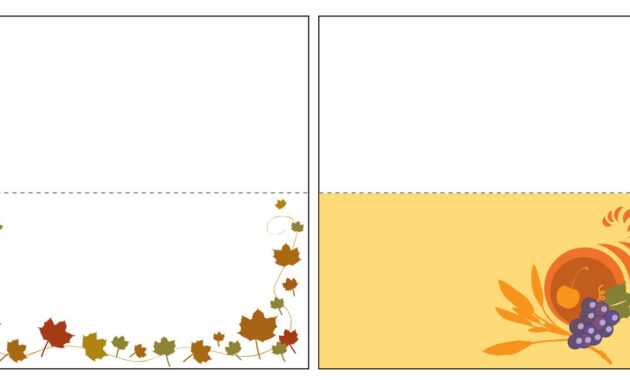 Thanksgiving Place Card Templates Gallery - Free Templates Ideas for Thanksgiving Place Cards Template