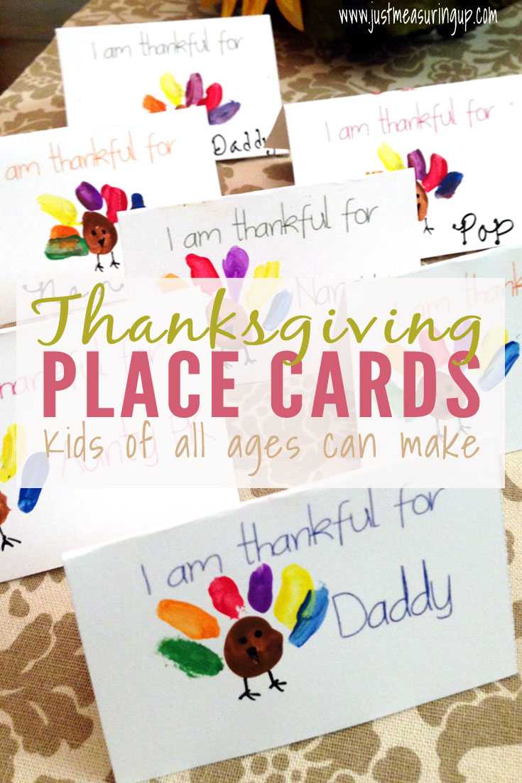 Thanksgiving Place Cards That Kids Can Make – Free Printable With Thanksgiving Place Cards Template